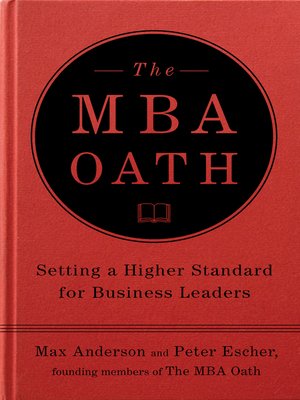 cover image of The MBA Oath